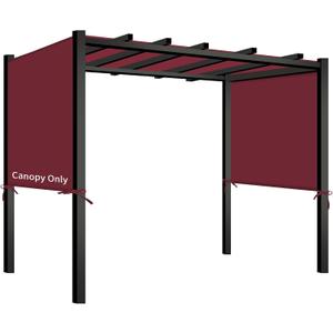 17x6.8 Ft Universal Pergola Replacement Canopy, Outdoor Canopy Shade Cover(Cover Only) (Red)