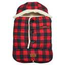 JJ Cole Bundle Me Winter Baby Bunting Bag and Car Seat Cover? Urban ? Buffalo Plaid? Weather Resistant Baby Carrier Cover ? Winter Baby Essentials (26x22x1 Inch (Pack of 1), Red Buffalo Check)