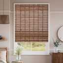 ALIMOO Bamboo Roman Shades Cordless, Light Filtering Roll Up Window Blinds, Natural Cordless Bamboo Blinds Shades for Interior Home Office, 36" W x 72" L