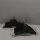 ZOBER Black Wooden Hangers - Heavy Duty, Non Slip Wood Hangers for Coats, Jackets, Suits, & Pants - Coat Hangers for Closet W/Bar and Notches 20 Pack