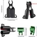 50 Pieces Adjustable Plant Trellis Connector Clip Plastic Connector Stakes Garden Plastic A-Type Connecting Joint Buckle Clip for Gardening Metal Steel Plant Supports (11 mm)