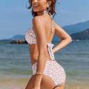 2 x AI'MAGE Bikini Set for Women Two Piece Swimsuits 2024 Floral Bathing Suit Bandeau Swimswear with Removable Shoulder Straps (Pink, XXL)
