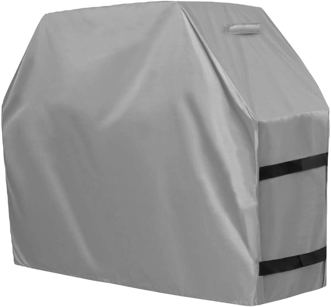 OutdoorLines Waterproof Heavy Duty BBQ Grill Cover - Universal Barbecue Grill Covers UV Resistant Barbeque Gas Grill Cover for Outdoor Outside Grill, 60L x 24W x 44H Inch, Gray