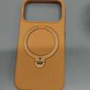 TORRAS Q3 Silicone 360 Spin for iPhone 17 Pro Case with Stand, Fit for MagSafe, Magnetic Ring Stand with Camera Control, Liquid Silicone Rubber Soft Phone Case for iPhone 17 Pro 6.3'', Pastel Orange