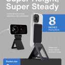 MOFT Phone Tripod Stand Selfie Stick for iPhone, Multi-Angles iPhone Stand, Lightweight & Portable Phone Holder, Strong Magnets, MOVAS Vegan Leather, Travel Essentials, Jet Black (Without Card Slot)