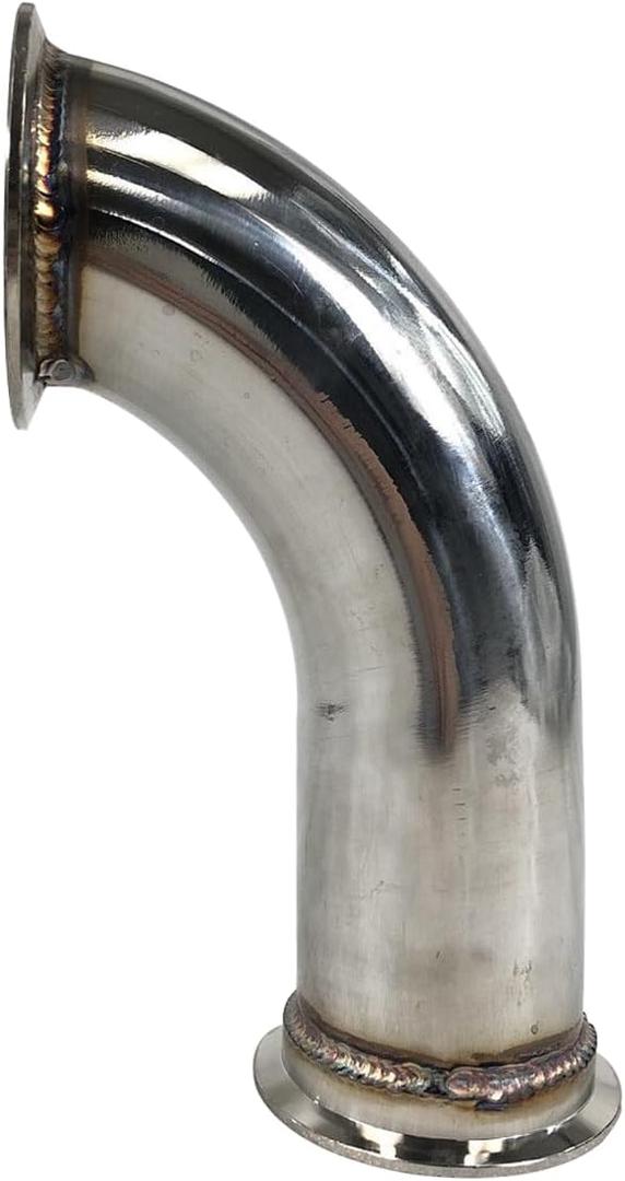 2.5" ID V-Band Turbo Stainless Steel 90 Degree Exhaust Elbow Adapter Piping Flange 2 Pieces