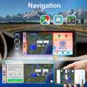 6.8" Single Din Car Stereo with Wireless Apple CarPlay Android Auto, Car Radio with 1280 * 600 IPS Touchscreen,Bluetooth 5.2, FM Radio,Dual USB Ports,Type-C Quick Charge, Backup Camera, EQ Subwoofer