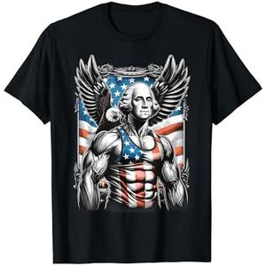 4th of July Patriotic Funny George Washington July 4th USA T-Shirt, 2XL