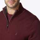 Nautica Men's Quarter-Zip Sweater (Large, Royal Burgundy)