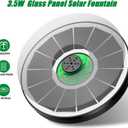 Yzert Solar Fountain for Bird Bath Glass - No Battery, 3.5W Solar Bird Bath Fountains Green Flower with 4 Fixed Rods & 7 Nozzles, Solar Powered Water Fountain for Outdoor, Pond, Pool, Garden