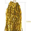 baotongle 12 PCS Cheerleading Squad Spirited Fun Poms Pompoms Cheer Costume Accessory for Party Dance Sports (Goldens)