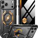 TONGATE for iPhone 17 Pro Max Case with 360 Spin Magnetic Stand, [Compatible with MagSafe][Military-Grade Protection] with Privacy Screen Protector & Camera Control Cover for iPhone 17 ProMax, Black