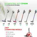 Vacuum Attachments & Brushes for Dyson V7 V8 V10 V11 V15 Gen5: Flexibible Crevice Tool, Horsehair Vacuum Attachment, Traceless Dust Brush (Home, Car Detailing & Corner Cleaning Set)