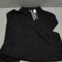 YAMANMAN Womens Button Down Shirt Long Sleeve Classic Collared Tops Work Office Casual Chiffon Blouse.L