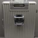 Zipperless Luggage, 22.4" x 15.4" x 9.4" Aviation Certified, Polycarbonate Aluminum Hardshell, Expandable Carry-On Luggage with Spinner Wheels, Hardshell Luggage, 20 Inch Cabin (silver)