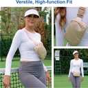 Pander Two Way Zipper Fanny Pack Nylon Everywhere Belt Bag for Women, Water Repellent Waist Packs, Crossbody Bags with Adjustable Strap (Black).