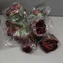 Artificial Peonies Silk Flowers, Burgundy Faux Peony Bouquet 8 Bundles Florals Arrangements for Farmhouse Home Boho Wedding Table Centerpiece, Fake Plastic Flowers Bulk for Vase Decoration (Burgundy)