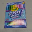 Crayola Clicks Retractable Markers Bold (10ct), Teacher Classroom School Supplies, Spring Crafts, No Dry Washable Markers for Kids