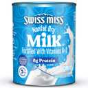 Swiss Miss Shelf Stable Nonfat Dry Powdered Milk, Hot Cocoa Bar Supplies, 45.43 oz. Canister Fortified with Vitamins A and D, Excellent Source of Calcium (EXP 05/23/27)