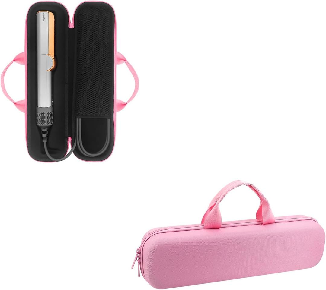 Hard Travel Case for Dyson Airstrait Straightener, Portable Storage Bag for Dyson Airstrait Straightener (Only Case, Pink), Compact