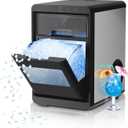 Antarctic Star Nugget Ice Maker Countertop - 44LB/Day, Self-Cleaning Portable Ice Machine with LED Display, 10-15 Minute Fast Ice Making for Home/Office/Bar