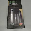 500ml/17oz Olive Oil Sprayer for Cooking, 2 in 1 Large Glass Oil Dispenser Bottle for Kitchen Gadgets, Even Spray with Portion Control for Air Fryer, Salad, BBQ - Grey