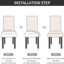Gibelle Chair Covers Dining Room Set of 4, Stretch Spandex Slipcover for Dining Room & Kitchen Parsons Chairs, Removable Washable Seat Protector Cover (Floral, Black)