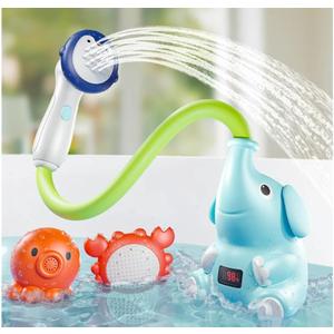 G-WACK Baby Bath Toys Shower Head Sprayer with Water Thermometer for New Borns, Toddlers and Kids | Baby Accessories, and Essentials in Bathtub or Sink | Shampoo Bath Rinser | USB Rechargeable-V2