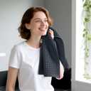 Jacquotha Waffle Hand Towels for Bathroom 2-Piece (Charcoal Blue) Cotton Quick Dry Lint Free Face Towels 13 x 29