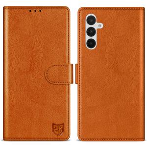 ZZXX for Samsung Galaxy A16 Wallet Case with [RFID Blocking] Card Slot Kickstand Magnetic Closure Leather Flip Protective Phone Case for Samsung Galaxy A16 Case Wallet(Brown-6.7 inch)