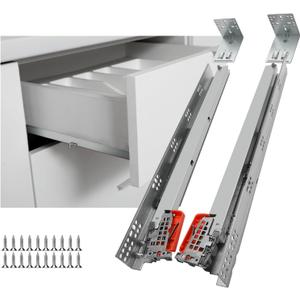 LONTAN Full Extension American Undermount Drawer slide 18 5/16" ( Silver )