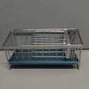 Cisily Sink Caddy Sponge Holder for Kitchen, 304 Stainless Steel Rustproof, Kitchen Sink Caddy with High Brush Holder, Dish Sponge Organizer with Divider(Silver) (9.25)