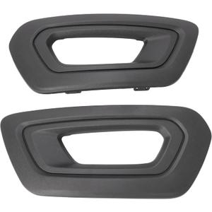 HECASA Fog Light Bezels Compatible with 2020 Ford Transit Bumper Driving Fog Lamps Covers Left & Right Side Black Plastic (PP) Material