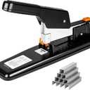 Amazon Basics Heavy-Duty Stapler, 90 Sheets High Capacity, Non-Slip, Large Office Stapler with 1000 Staples, Black