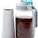 GMSWEET Mason Jar Cold Brew Coffee Maker 32 OZ Wide Mouth Cold Brew Pitcher With Brewer Filter For Coffee, Iced Tea, Sun Tea, Lemonade