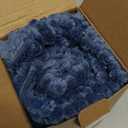 UGASA Velvet 12x20 Inch Lumbar Soft Throw Pillow Covers Decorative Corduroy Striped Both Sides Solid Rectangular Cushion Cases Boho Farmhouse for Couch Bedroom Sofa Home, Pack of 2, New-Dusty Blue