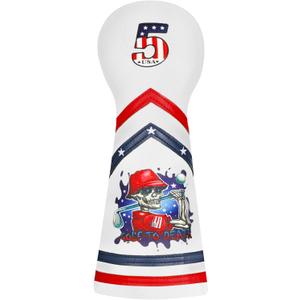 Golf Club Headcover for Drivers, Fairway Woods, Hybrid/Rescue Funny Style Premium Leather Golf Headcovers Set with Embroidery Tags