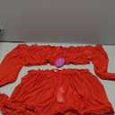 Avidlove Lingerie Sets for Women Sexy Long Sleeve Off Shoulder Ruffle Bra and Panty Set (Small, Red)