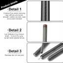 CROWN ME Carbon Fiber Jump Pool Cue Stick, 13.5mm Tip Jump Carbon Fiber cue, Weight 16OZ Cue Stick, 42" Pool Table Sticks