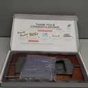 KAIU Vinyl Record Storage Holder - Solid Wood with Crystal Clear Acrylic Holder - Premium Design, Perfect 12" LPs or 7" Singles Display Unit - Stores and Supports up to 50 Albums (Vintage Brown)