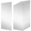 10 PCS 304 Stainless Steel Sheet, 11.8 x 5.9 x 0.018 inch Plain Thin Flat Stock Sheet Metal for DIY Crafting, Kitchens, Offices