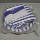 96Pcs Nautical Birthday Party Supplies Navy Blue and White Striped Plates and Napkins Tableware Sets Blue Ocean Beach Decorations for Summer Bridal Baby Shower BBQ Pool Grades Party Favor Serves 24