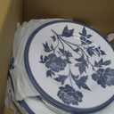 Melamine Dinnerware Set 12-Piece for 4 Dish Set Plates Bowls Unbreakable Dishware for Indoor Outdoor Use Lightweight Durable for Camping Picnics Parties Dark blue
