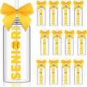 Skylety 12 Pack 2026 Softball Senior Night Gifts Softball Tumbler Cups with Lid and Straw Bow Decorated 13.5 oz Plastic Cup Clear Reusable Water Bottles for Sports Team