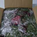 6 Pcs 15inchs Small Christmas Wreath for Kitchen Cabinets Mini Xmas Wreaths with Ribbon Christmas Decorations Candle Rings Red Berry Pine Cone Wreaths for Windows Farmhouse Xmas Decor