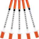 31G 1cc 1/4 Inch (6mm) Syringe, U-100 Syringe with Needle, Individually Wrapped, Pack of 100