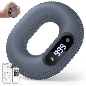 Smart Grip Strength Trainer with Bluetooth APP - Squeeze to Play Games & Scroll TikTok Hands-Free, Soft Silicone, Portable Hand Exercise for Strength, Stress Relief & Rehab (40 LB)