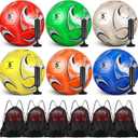 6 Pack Operation Christmas Bulk Items Soccer Ball with Pump Needles– Official Size 5 Soccer Ball for Teens and Adults, Ideal for Indoor Outdoor,Party Favors Gift