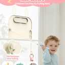 2Pack Silicone Placemats for Baby&Kid, Stain-Proof Non-Slip Baby Place Mat for Restaurant Highchair& Home Dining, Baby-led Food mats for Travel, Portable Toddler Table mat-Waterproof&Dishwasher Safe (Pink&beige)