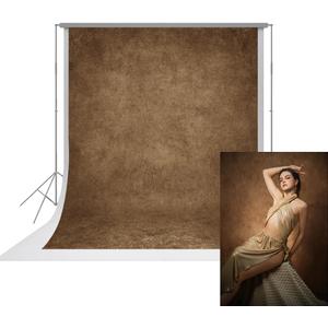 UrcTepics 8×10 ft Brown Fabric Photo Backdrops, Classic Abstract Texture Backdrop for Headshots and Portraits, Vintage Photography Background for Studio and Events